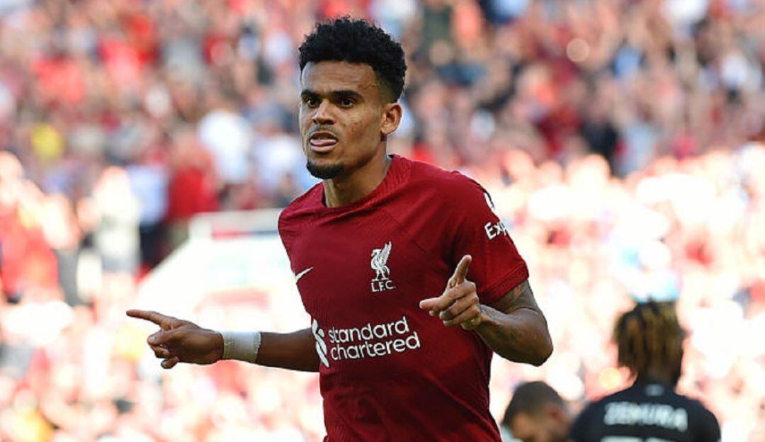 Luis Díaz en la celebración de su segundo gol ante Bournemouth