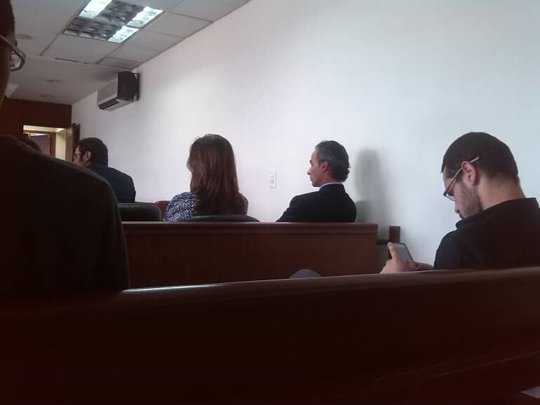 María Cecilia Posada y Pablo Villegas en audiencia de caso Space