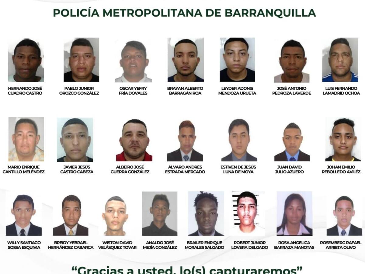 Policía de Barranquilla publica nuevos carteles de los más buscados: conozca quiénes son