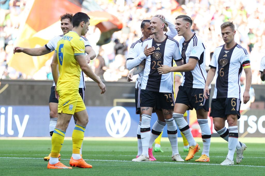 Selección de Alemania luego de enfrentar a Ucrania en amistoso (Photo by Lars Baron/Getty Images)