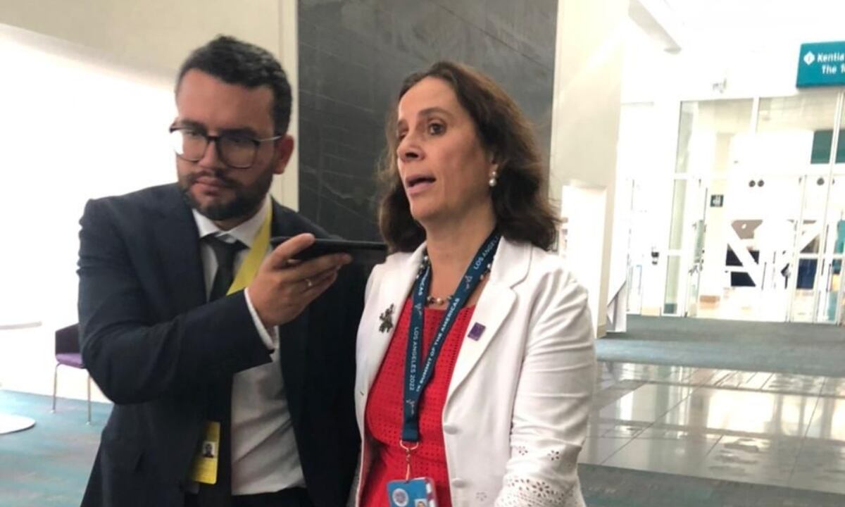 La canciller de Chile, Antonia Urrejola, conversó en La W. Foto: Juan Cardozo.