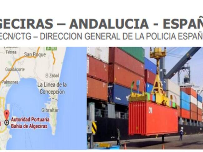 Operación en puerto Algeciras, Andalucía, España.