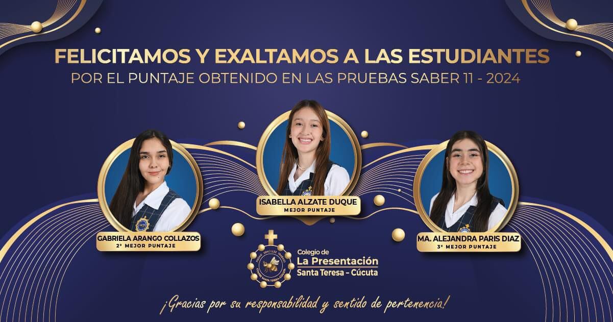 Mejor resultado ICFES en Norte de Santander. / Foto: Colegio de la Presentación Santa Teresa Cúcuta.