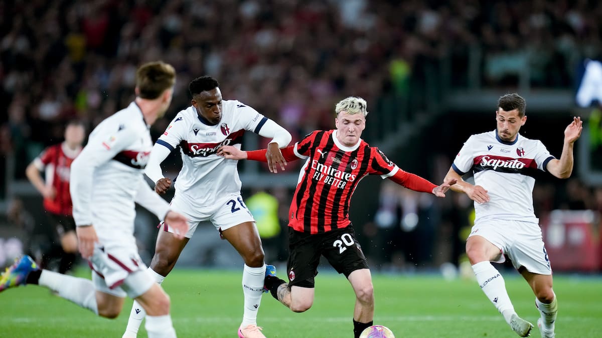 Milan pierde la final de Copa Italia con Bologna: ¡Jhon Lucumí se consagra campeón!