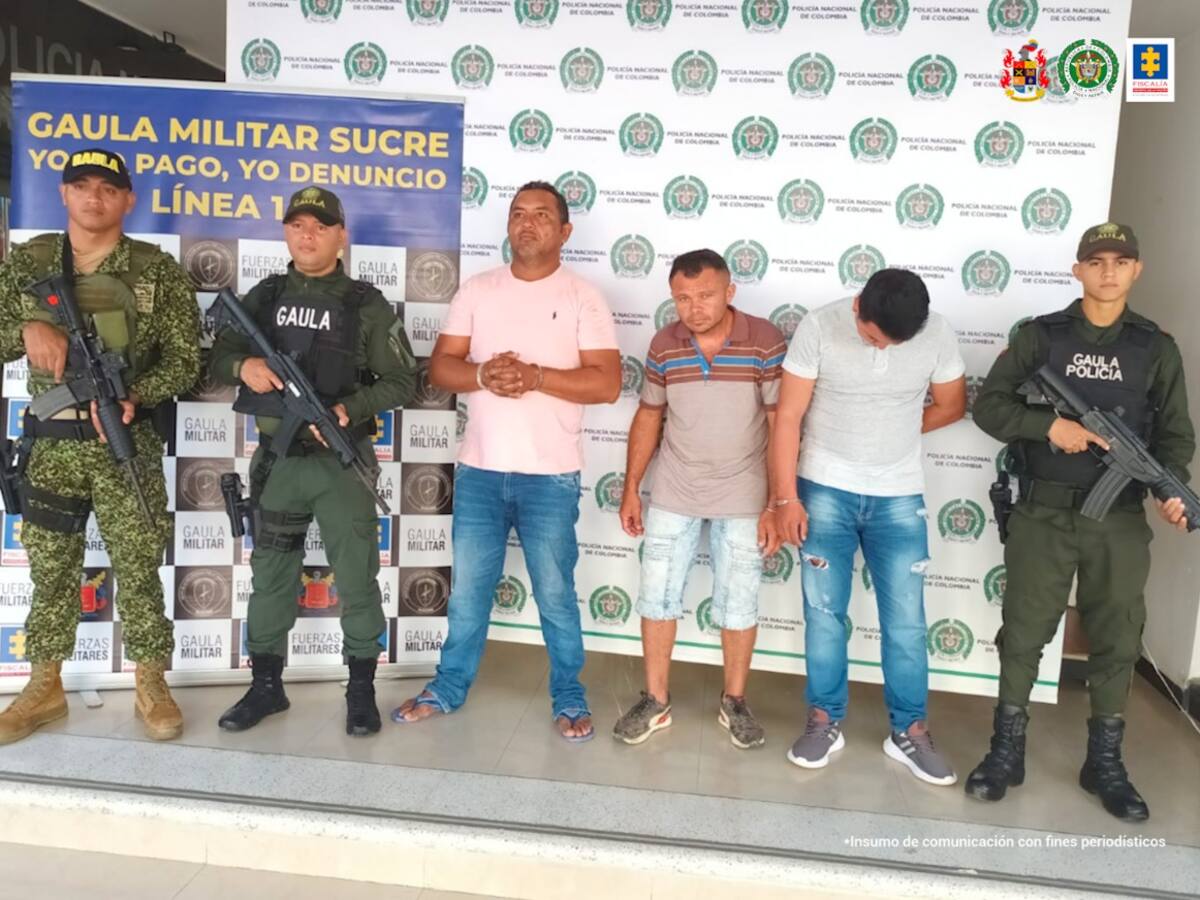 A la cárcel tres presuntos extorsionistas del Clan del Golfo en Sucre