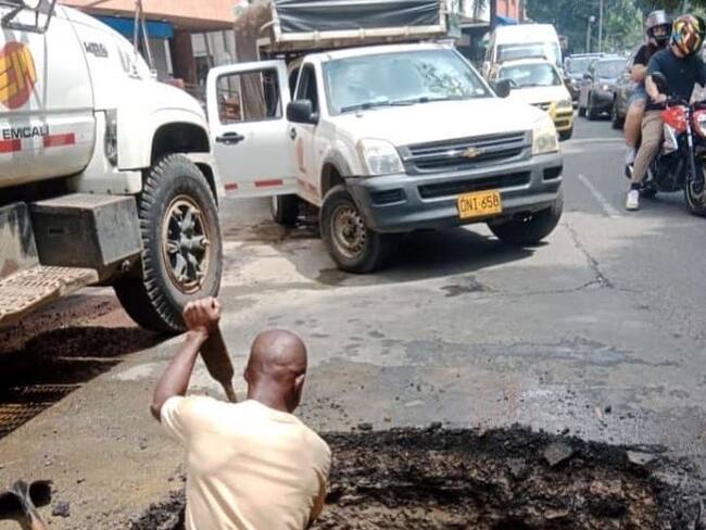 Reparaciones de acueducto / Foto Emcali
