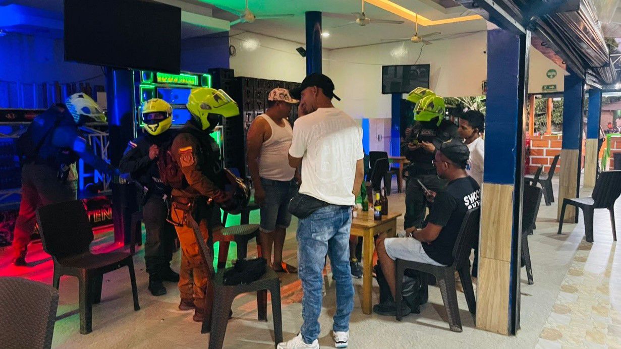 Operativos de la Policía en las calles de la ciudad de Montería.