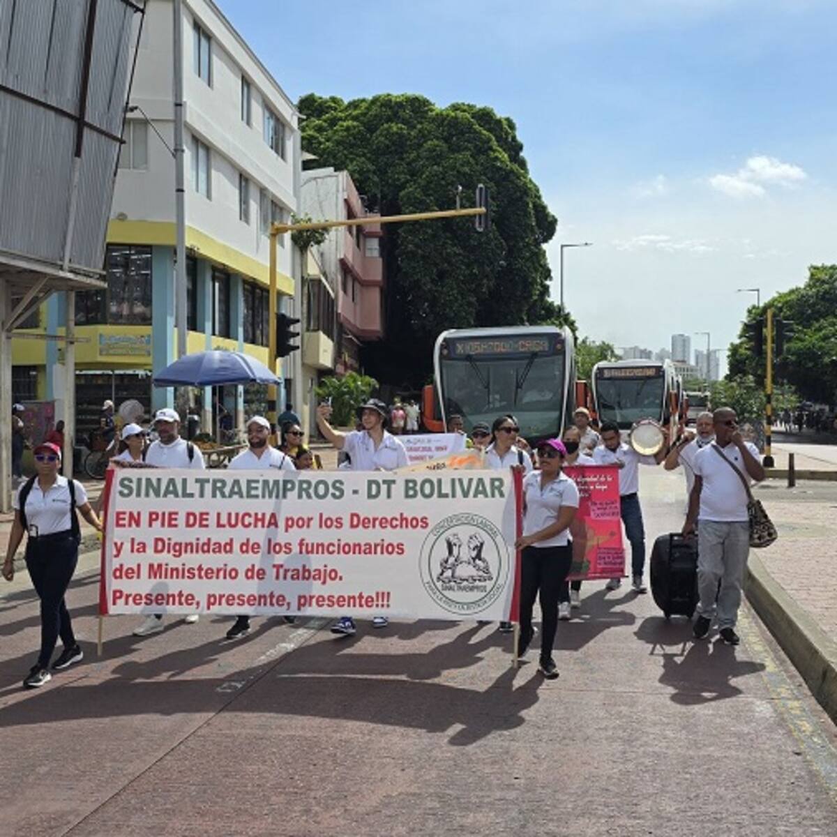 Funcionarios del Ministerio del Trabajo en Cartagena realizaron marcha pacífica