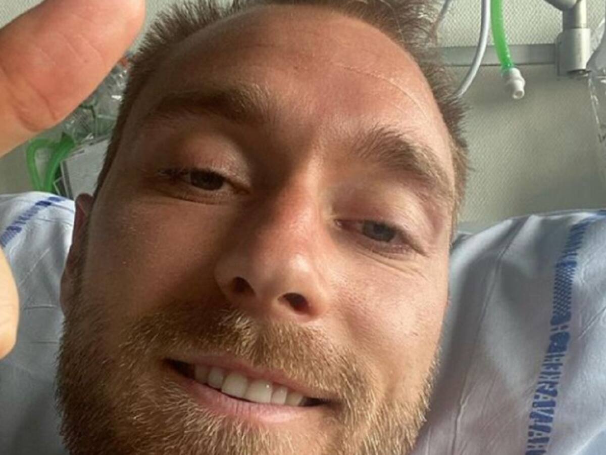 Christian Eriksen envió un mensaje de agradecimiento desde el hospital