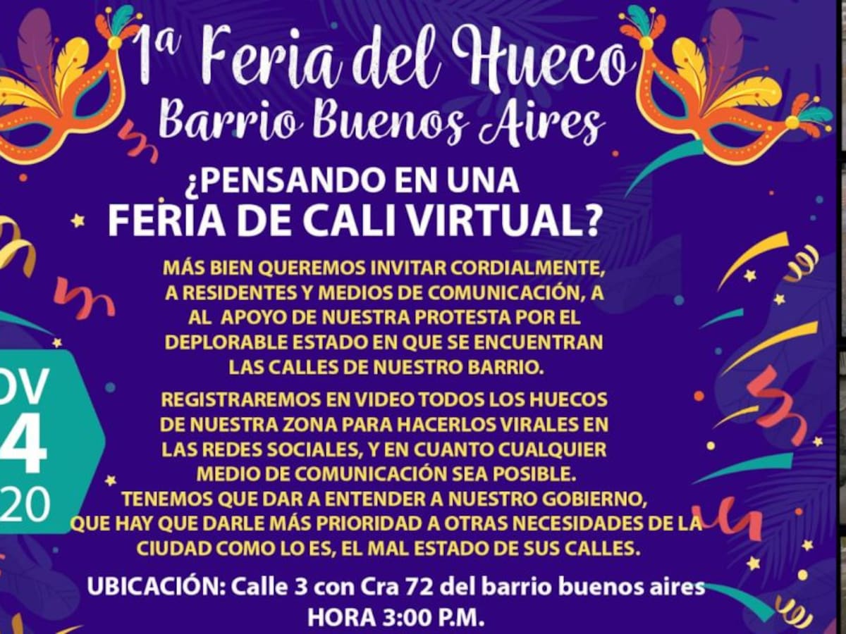 El 14 de noviembre se realizará la primera 'Feria del Hueco' en Cali