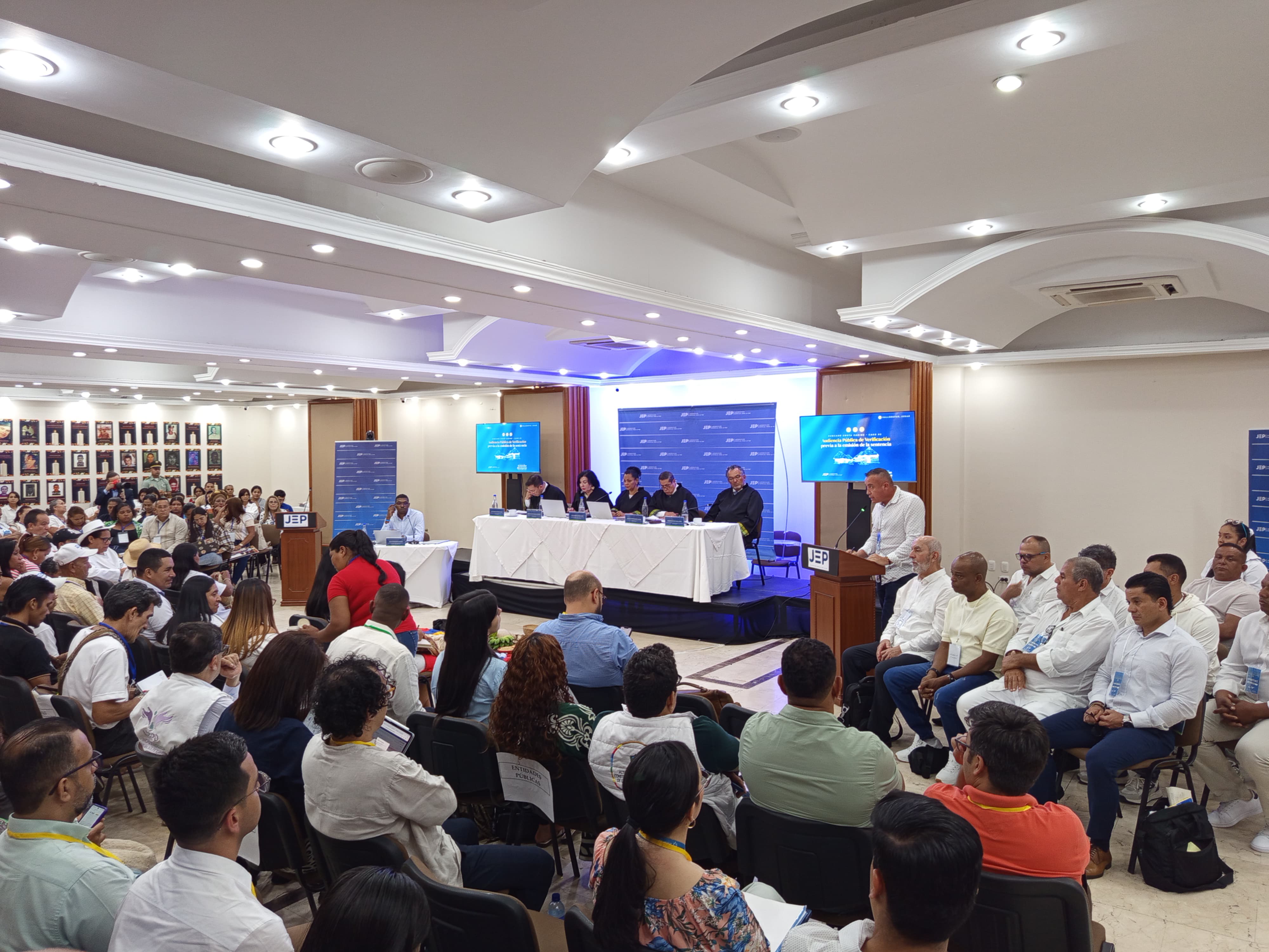 Audiencia de la JEP, en Valledupar. Foto: Caracol Radio.
