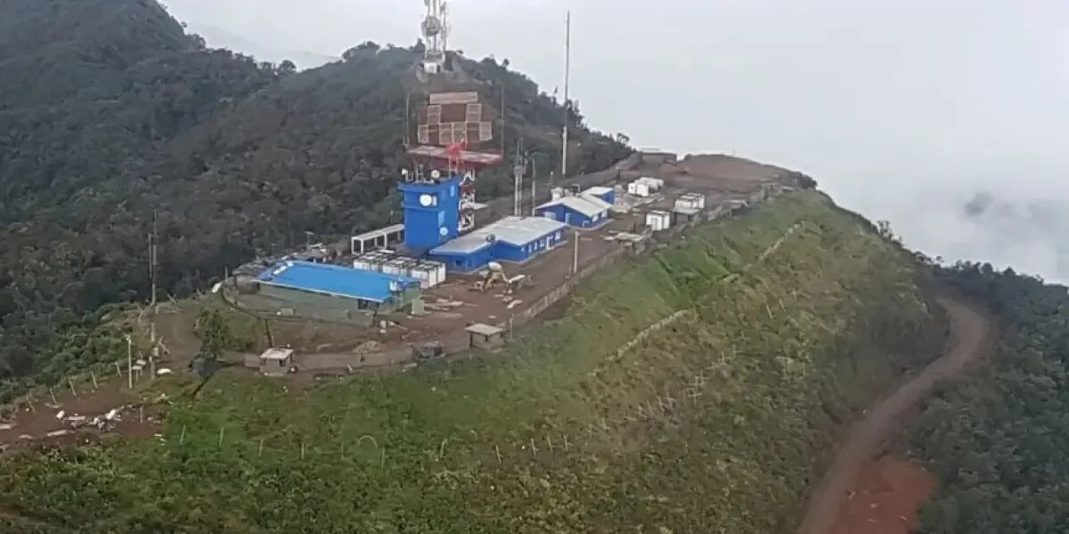 Radar del Cerro Santana, Cauca. Foto: Aerocivil.