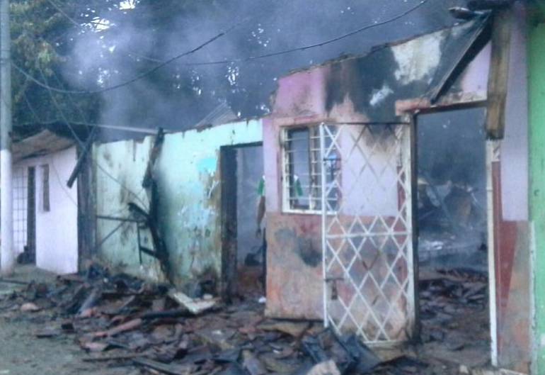Siete viviendas consumidas por incendio al oriente de Cali.