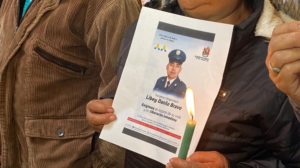 Eucaristía en petición por la vida del sargento Danilo Bravo | Foto: Caracol Radio Pasto