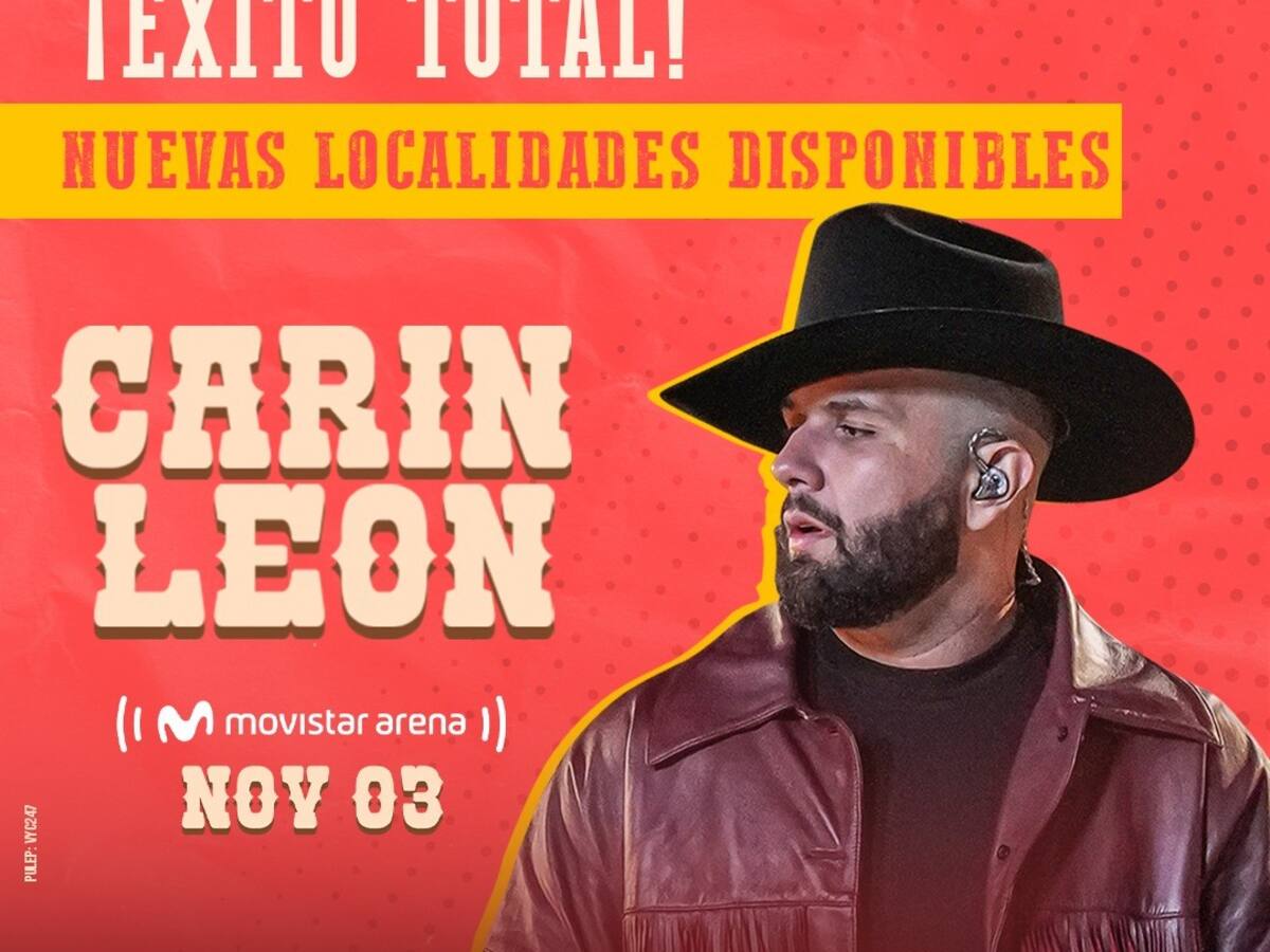 Carin león hará vibrar al movistar arena por completo