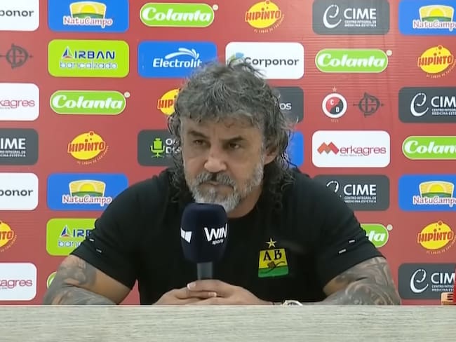 Leonel Álvarez, entrenador de Atlético Bucaramanga / Captura de pantalla rueda de prensa Dimayor