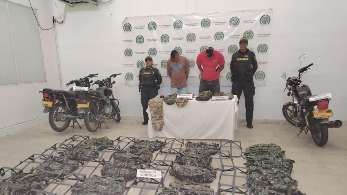 Capturan a dos presuntos integrantes del Clan del Golfo en Aguachica, Cesar