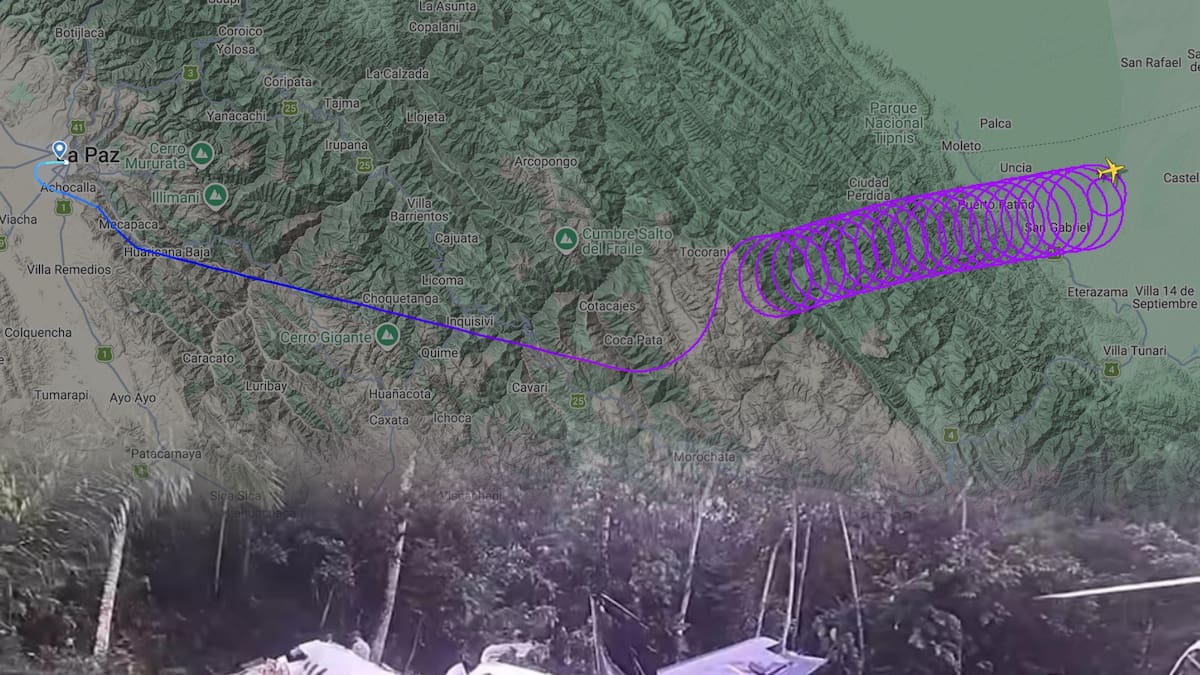 Accidente aéreo en Bolivia deja dos muertos: avión voló en círculos por dos horas