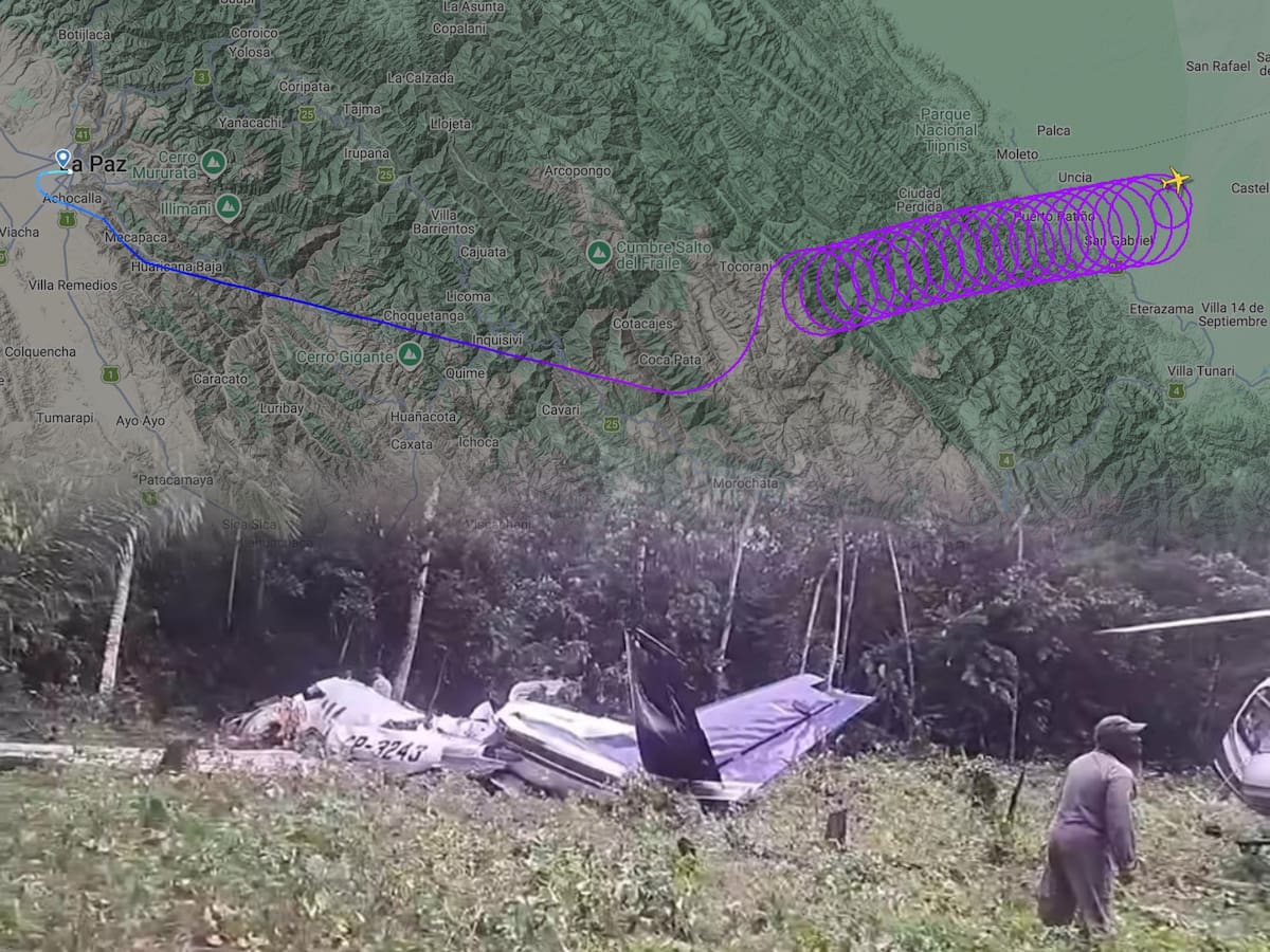 Accidente aéreo en Bolivia deja dos muertos: avión voló en círculos por dos horas