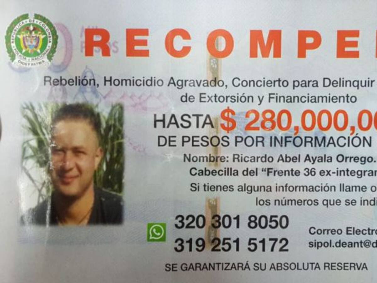 Aumentan a 280 millones recompensa por alias ‘Cabuyo’