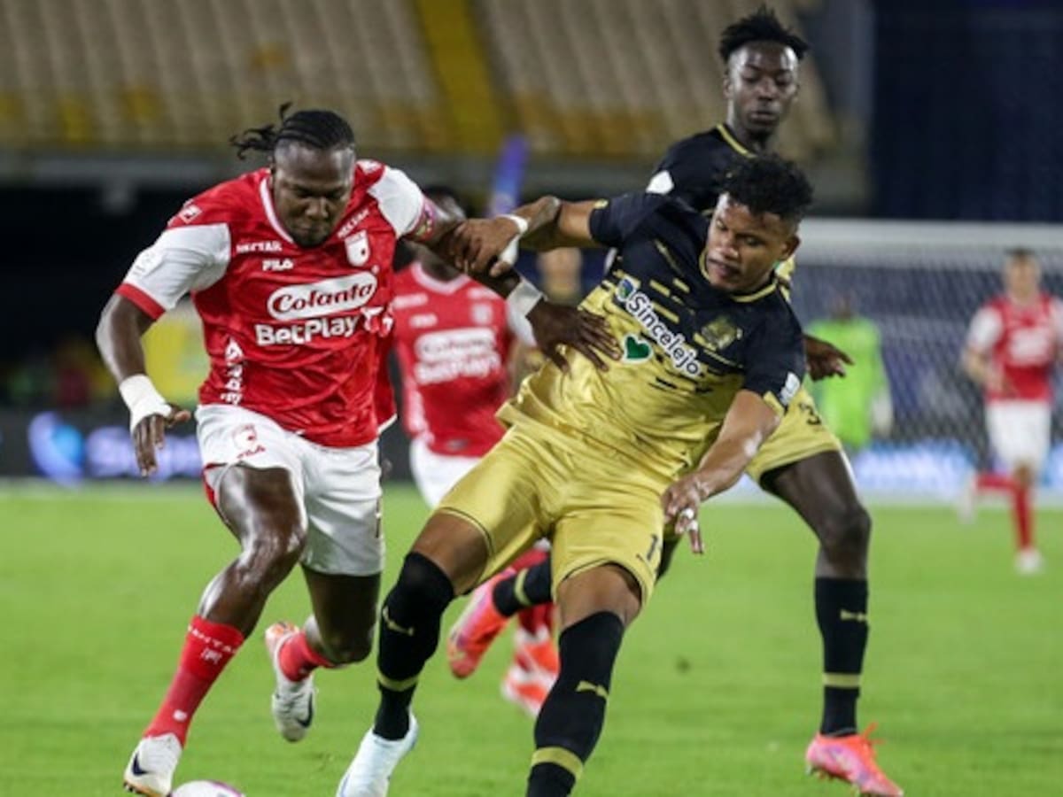 Santa Fe encadena su tercer empate consecutivo, esta vez ante Águilas en El Campín