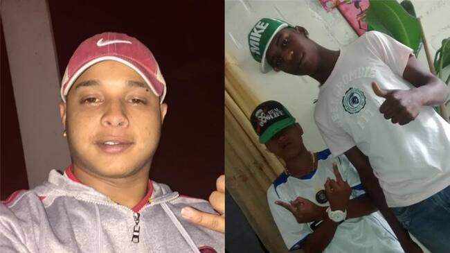 Juan pablo Cifuentes, hincha de El Cali y Kevin Riascos, del América.- Asesinados barrio El Prado de El Cerrito.