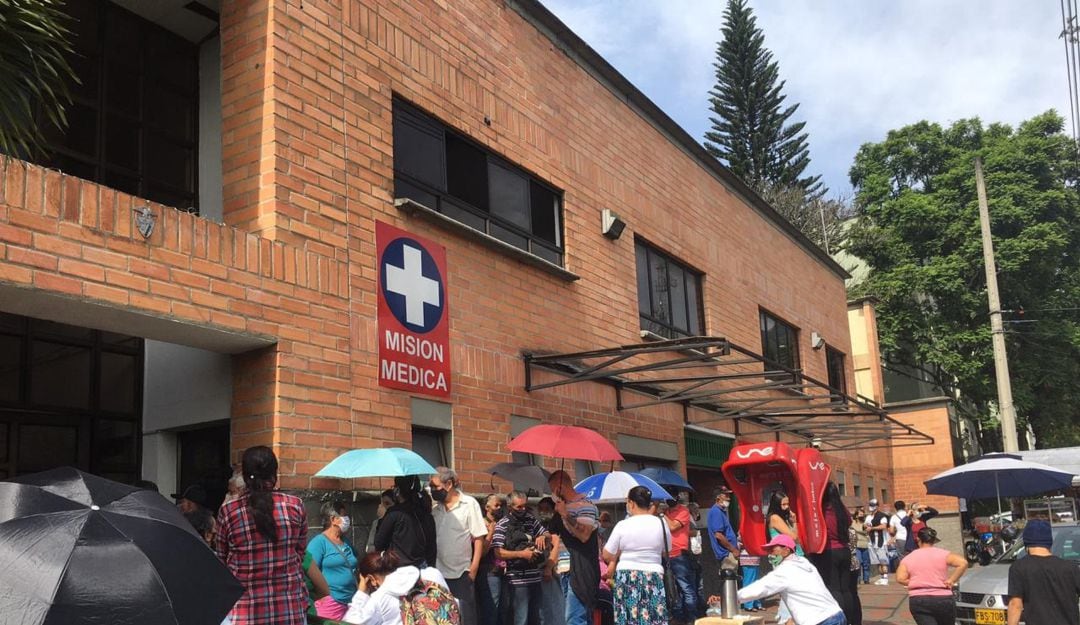 Centro de vacunación en Medellín