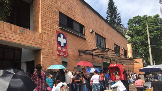 Centro de vacunación en Medellín