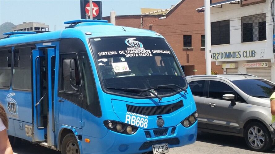 Buses en Santa Marta. Foto: W Radio