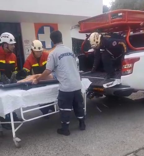 Traslado de heridos al hopsital por ataque de abejas - foto cortesía