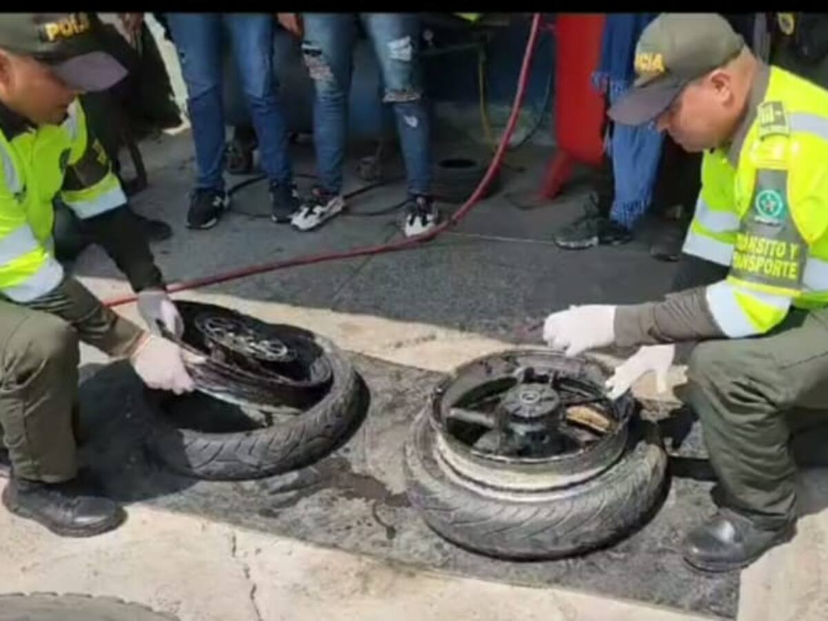 Policía en Caldas capturó a tres motociclistas que transportaban 9 mil gramos de cocaína