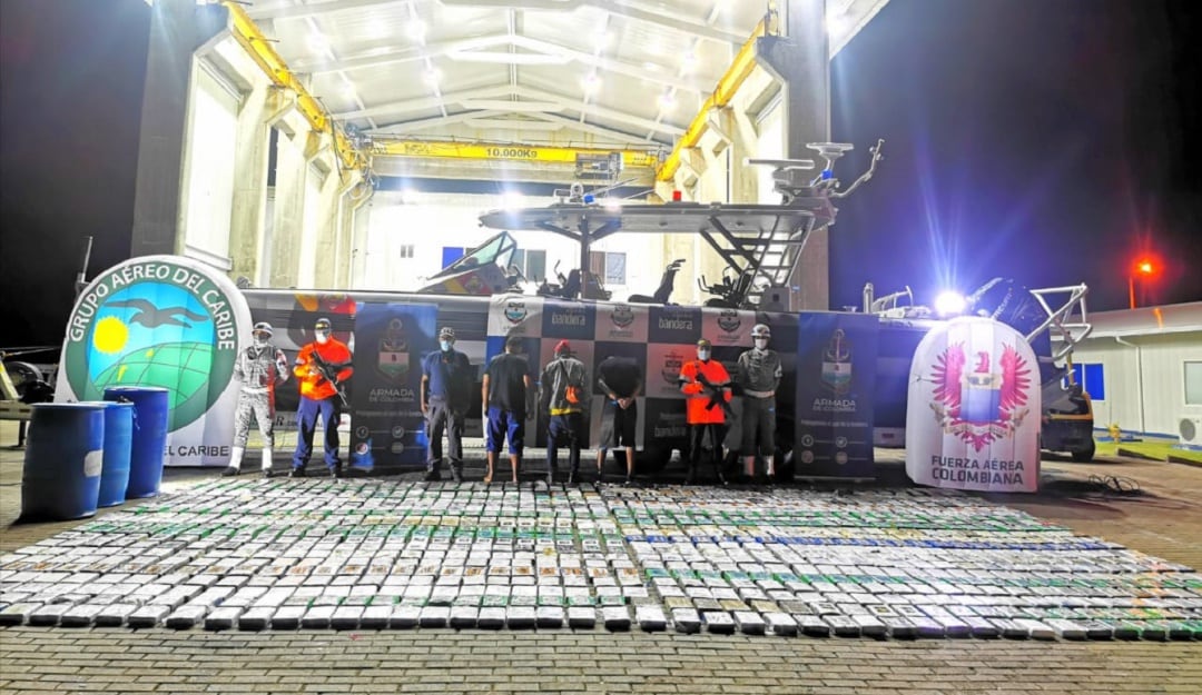 Droga incautada. Cortesía: Armada Nacional