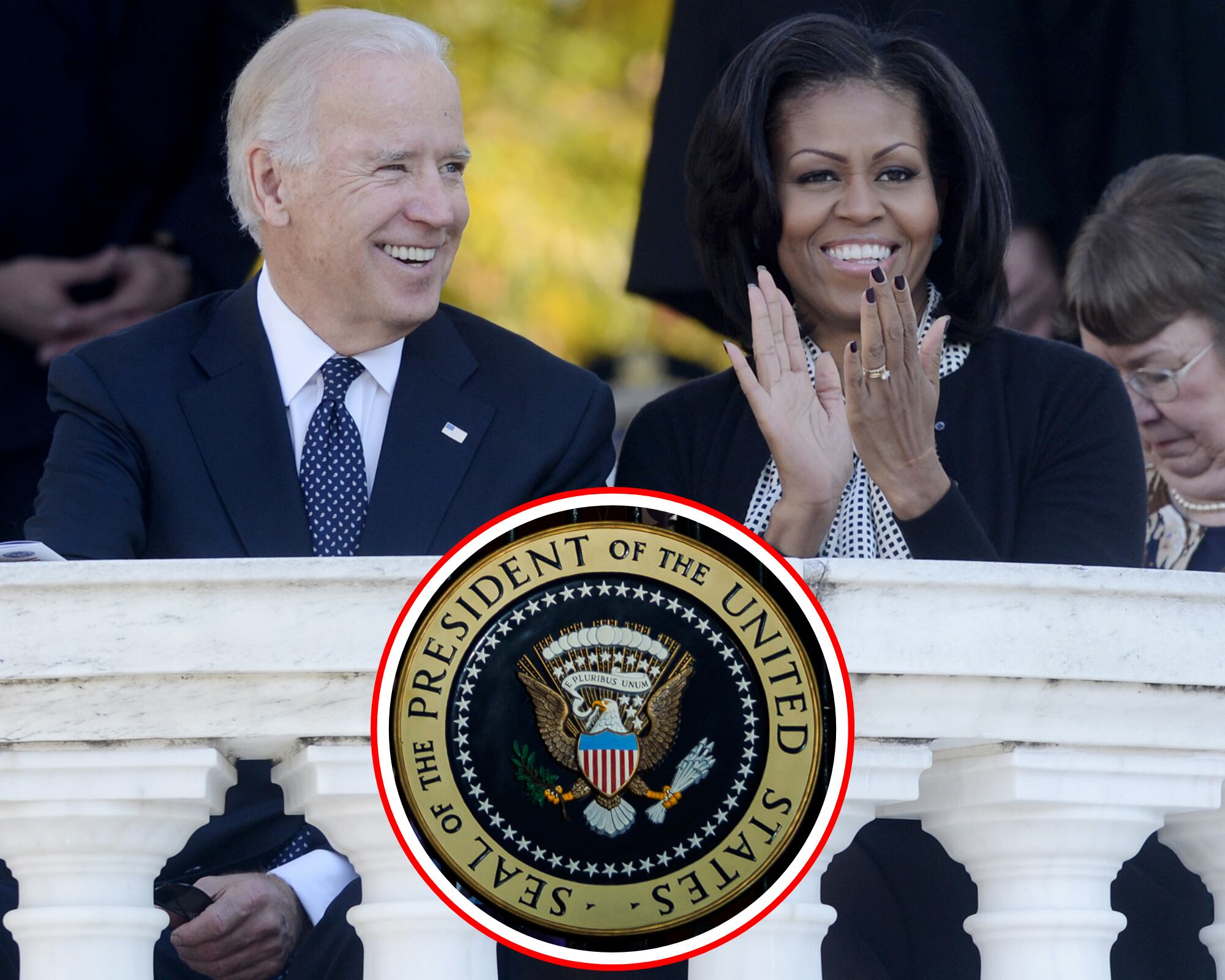 Joe Biden (i) y Michelle Obama (d) durante un evento presidencial en los Estados Unidos.
(Foto: Caracol Radio / Getty )