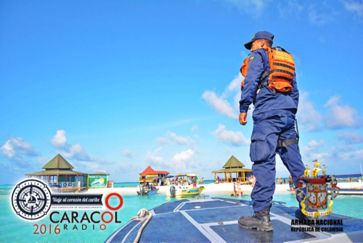 Caracol Radio visitó San Andrés y compartió con los efectivos de la Armada Nacional