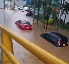 Fuertes lluvias en Medellín. Imagen de referencia. Foto: Cortesía.