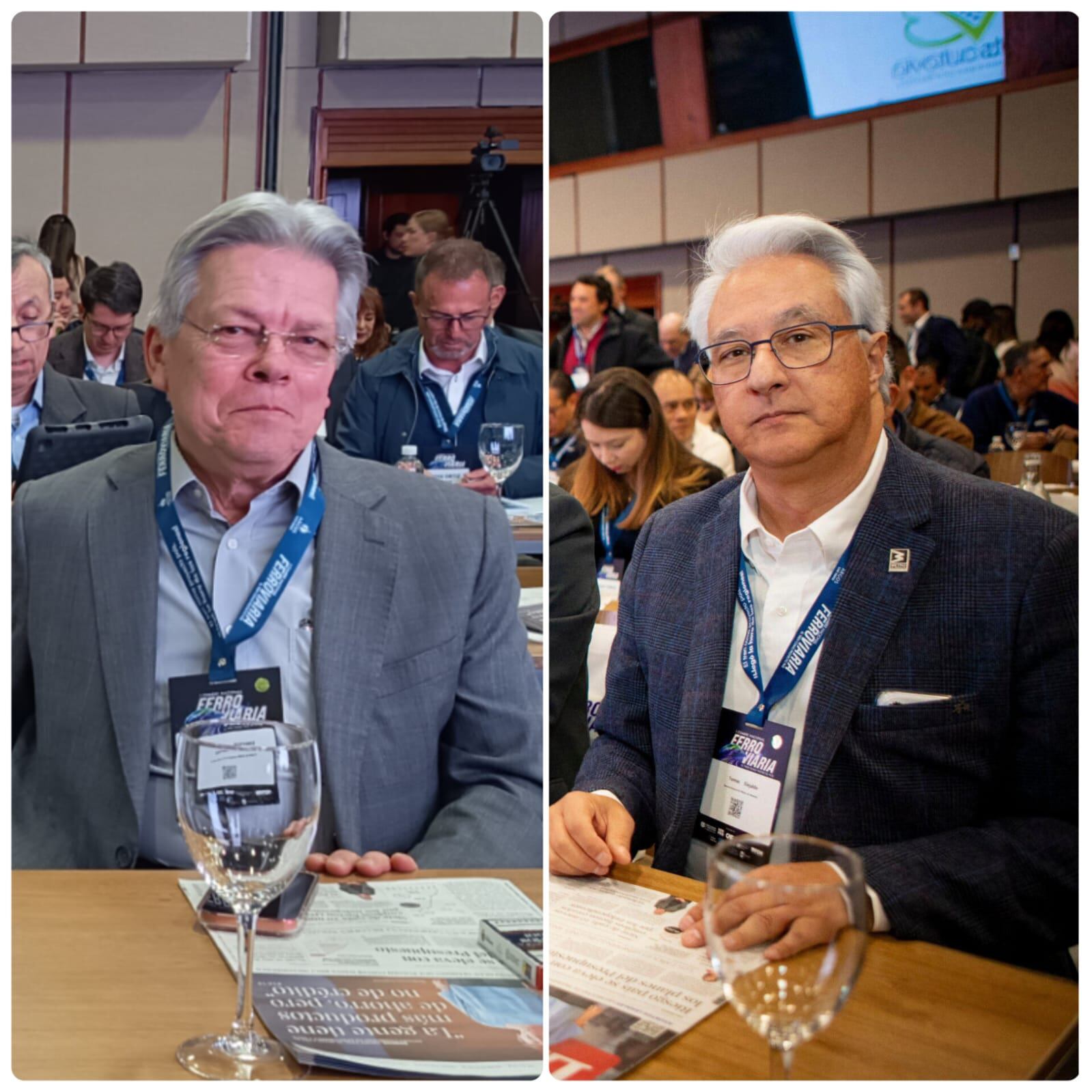 Leonidas Narváez, gerente del Metro de Bogotá y Tomás Andrés Elejalde, gerente del Metro de Medellín.