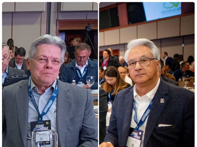 Leonidas Narváez, gerente del Metro de Bogotá y Tomás Andrés Elejalde, gerente del Metro de Medellín.