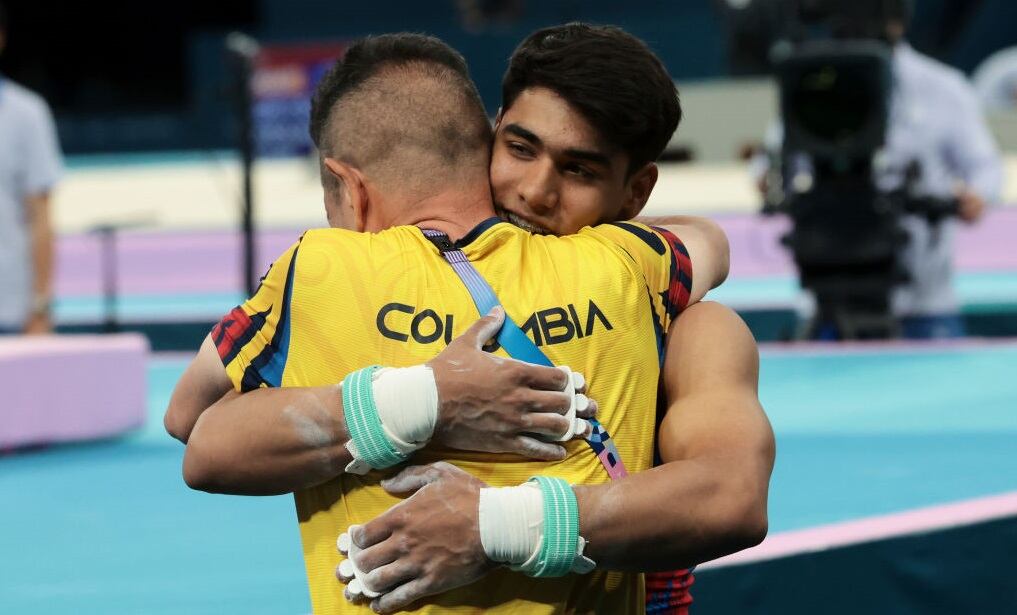 Jairo Ruiz y Ángel Barajas tras conseguir la medalla de plata en París 2024 / Getty Images