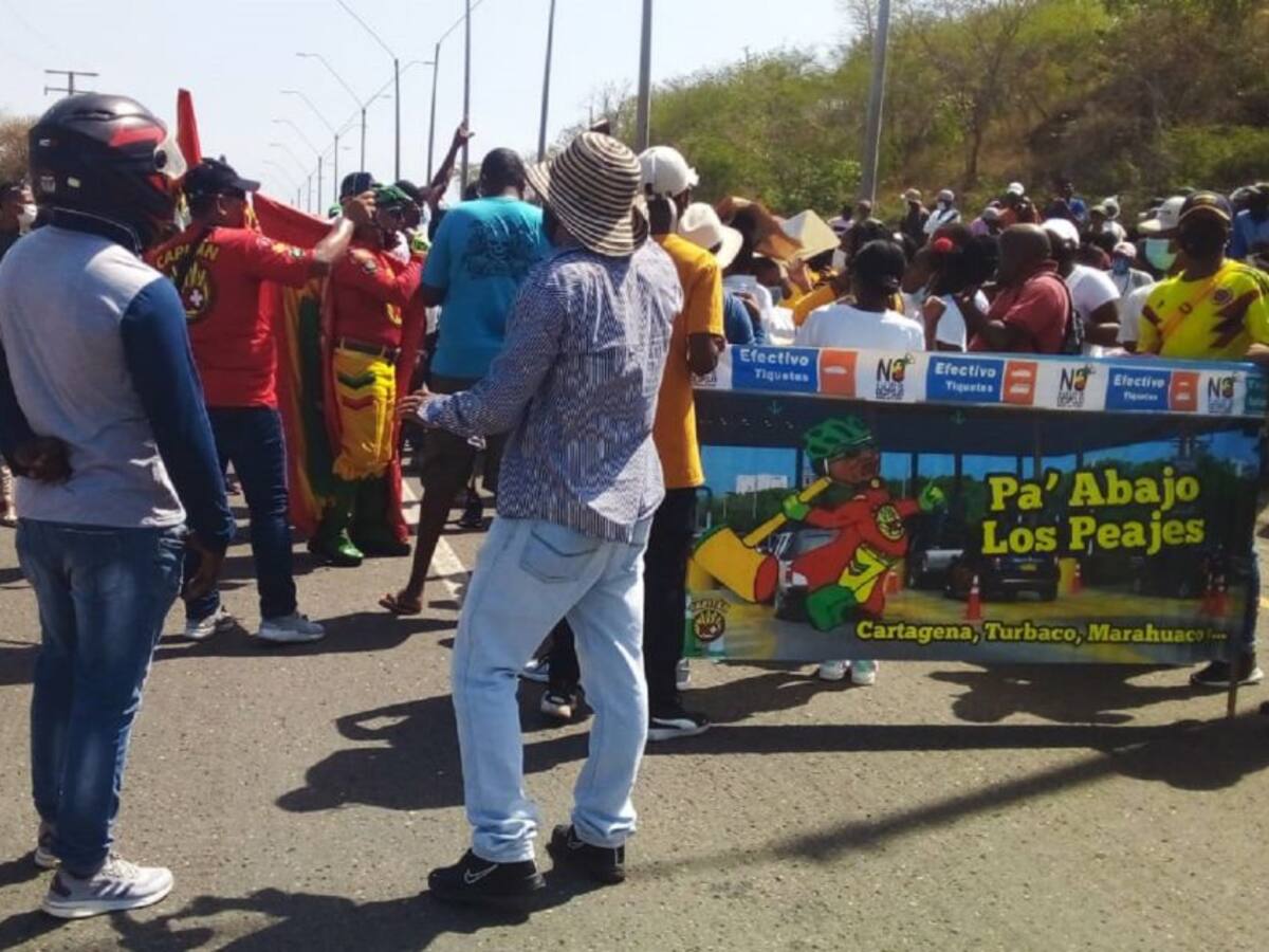 Bloquearon Vía al Mar por protesta de corregimientos de Cartagena