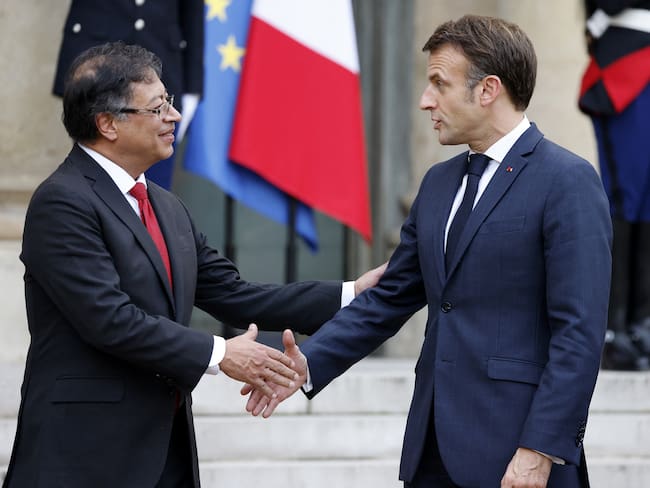 La reunión entre los presidentes Gustavo  Petro y  Emmanuel Macron de Francia