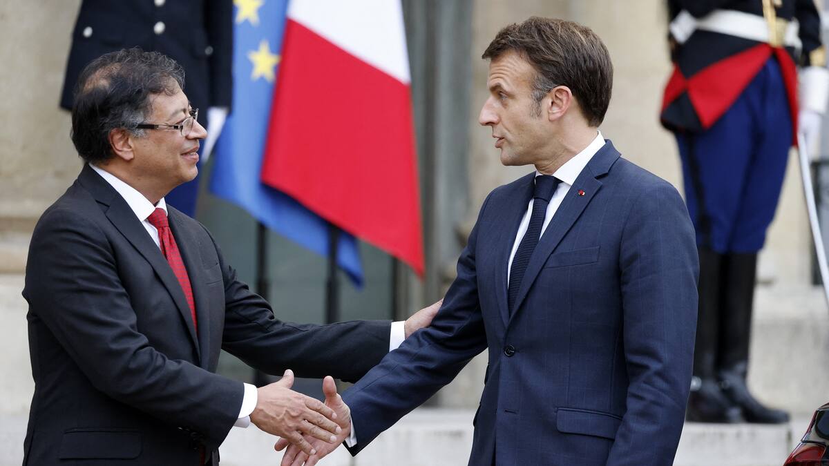 La reunión entre los presidentes Gustavo Petro y Emmanuel Macron de Francia