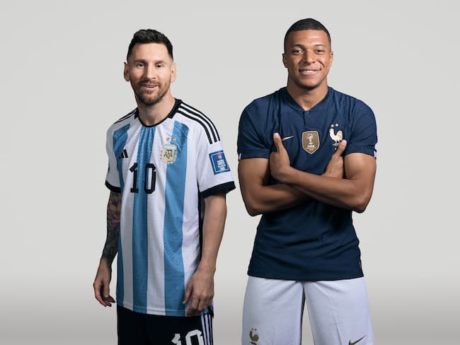 Lionel Messi y Kylian Mbappe
