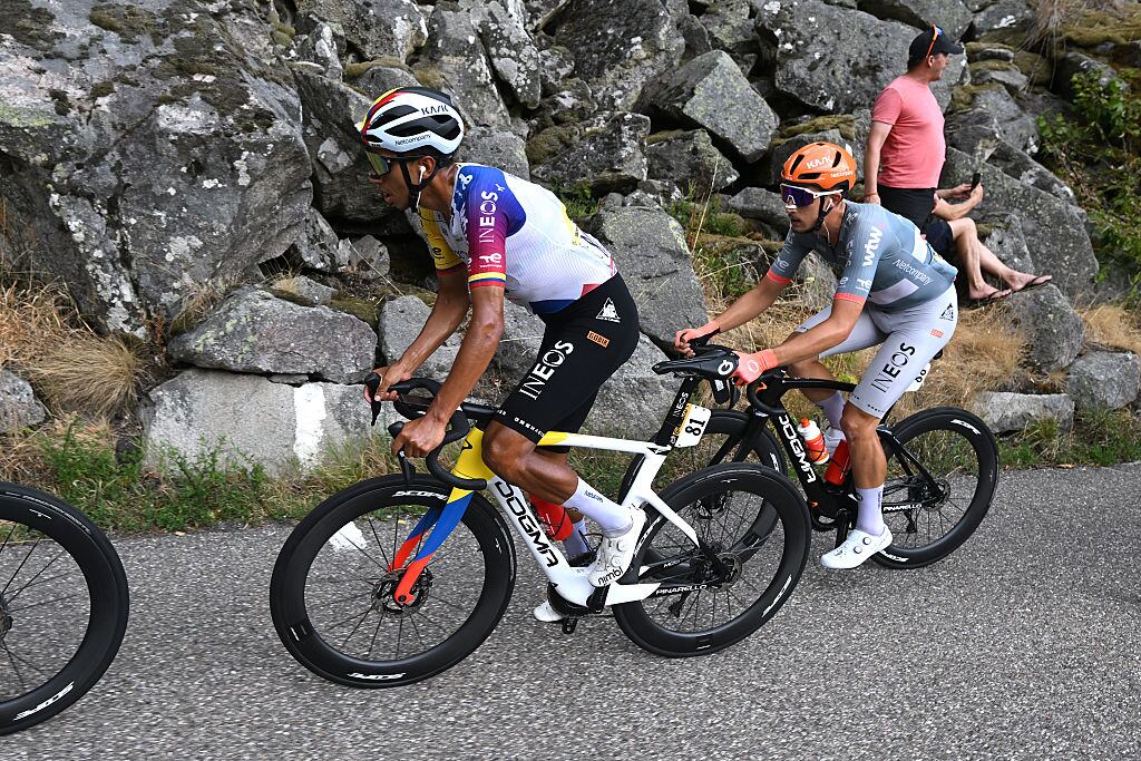 Egan Bernal durante la etapa 14 del Tour de Francia / Getty Images