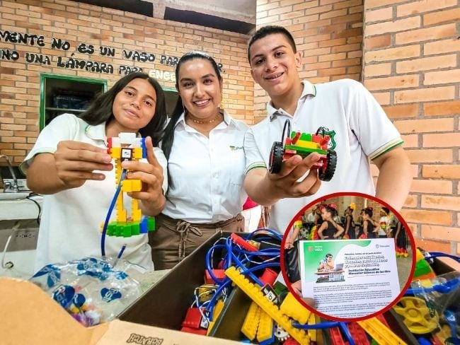 Se entregaron 174 tablets, 414 computadores portátiles, 12 kits de robótica y conexión ininterrumpida a internet. Fotos: suministradas.