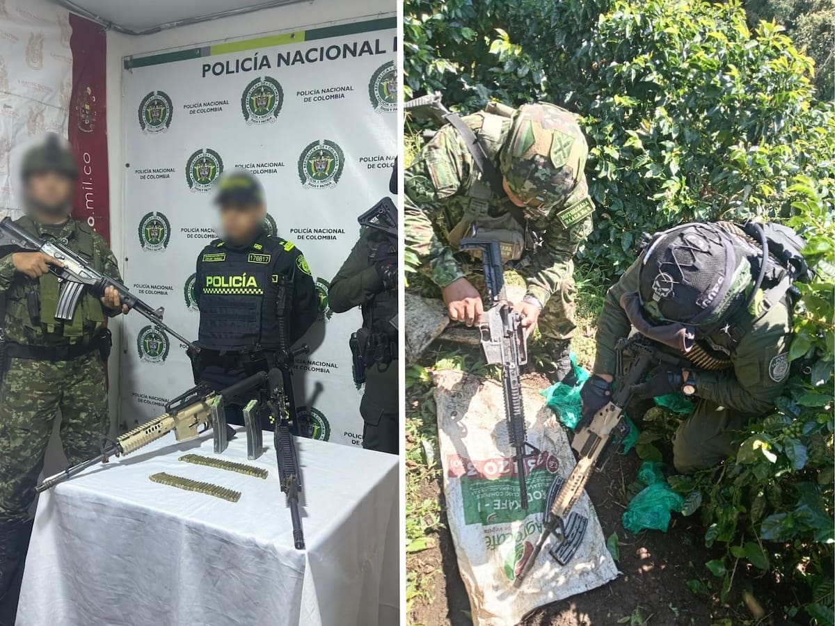 Hallan fusiles en Risaralda en un depósito ilegal de armas que pertenecería al Clan del Golfo
