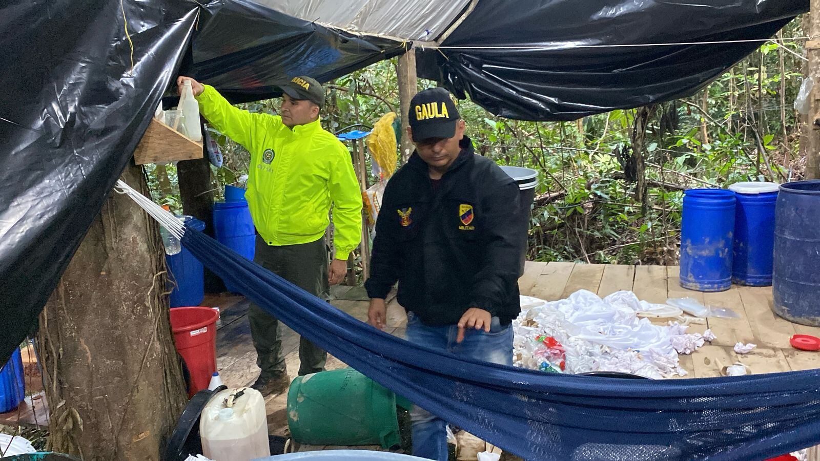 Fue destruido laboratorio del Clan del Golfo en Betulia. Foto: Suministrada.