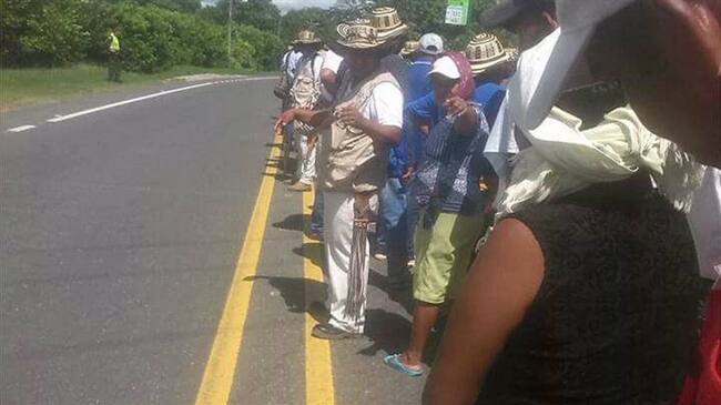 Indígenas exigen restitución inmediata de la Eps Manexka. Foto: La Wcon Julio Sánchez Cristo