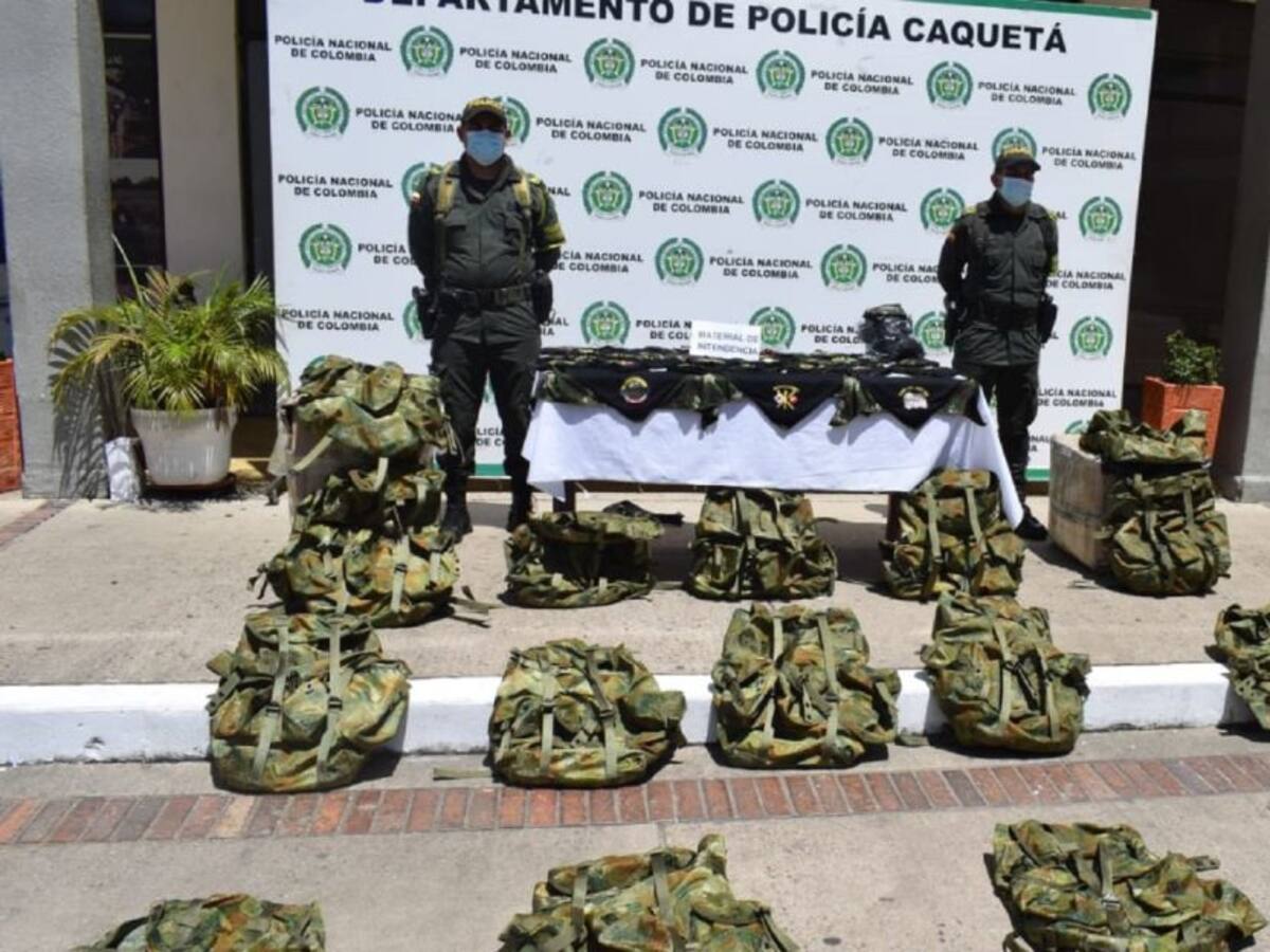Incautan material de intendencia del GAOR-E40 en el Caquetá