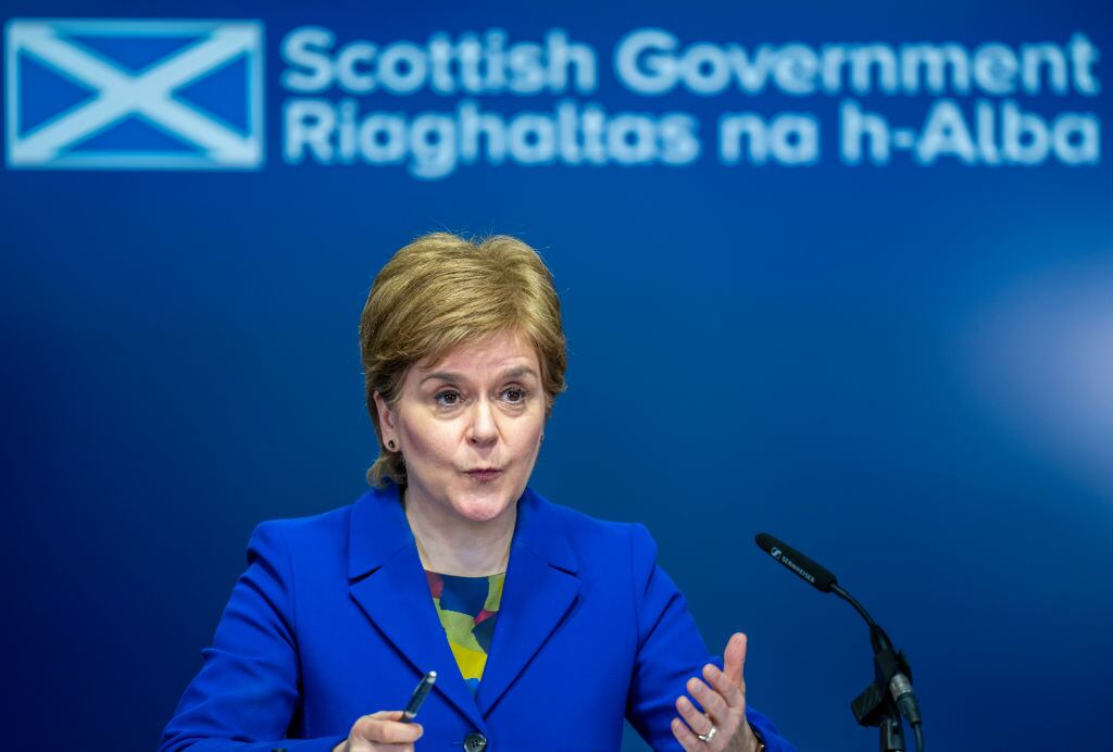 Primera ministra saliente de Escocia, Nicola Sturgeon. Foto: Jane Barlow-Pool/Getty Images.