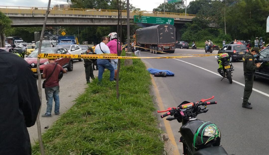 Motociclista pierde la vida sobre la autopista Floridablanca-Piedecuesta